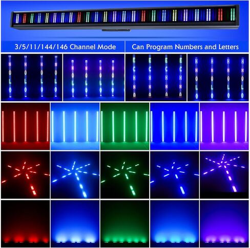 شريط أضواء المسرح 200 وات 576 مصباح LED شريط ضوء DJ ضوء ستروب DMX 512 صوت نشط 96 منطقة RGB + تأثيرات مطاردة بيضاء للحفلات ونادي الديسكو وأحداث الزفاف والكنيسة والأوبرا in Saudi Arabia
