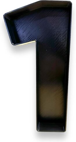 2 Number Serving Tray - Black, 3D Printed in USA, Perfect for Parties and Events, Durable PLA Material, Hand Washable in Saudi Arabia