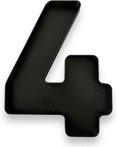 صينية تقديم مكونة من رقمين - أسود، مطبوعة ثلاثية الأبعاد في الولايات المتحدة الأمريكية، مثالية للحفلات والمناسبات، مادة PLA المتينة، قابلة للغسل اليدوي in Kuwait