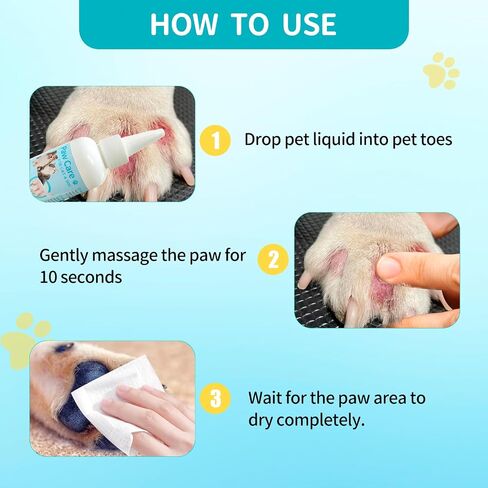 Dog Paw Cleaner, Pet Toes Drops, Itch Relief for Dogs, Gentle Deodorant, Cleaning Unpleasant Odors & Dirt, 3.4oz in Saudi Arabia