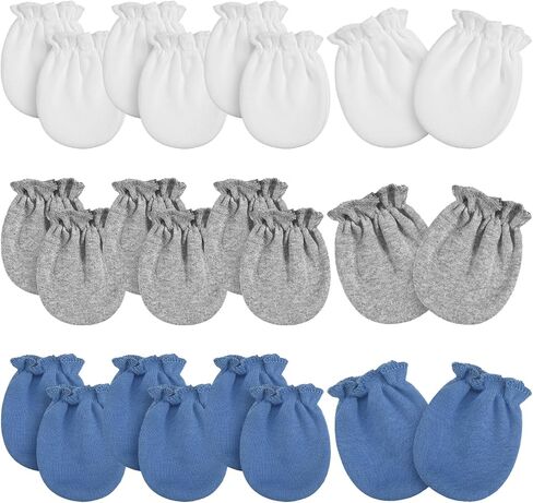 Vabean 12 Pairs Preemie Baby Mittens No Scratch Cotton Premature Baby Gloves for Nicu Preemie Girls Boys Baby Shower Gifts in Saudi Arabia