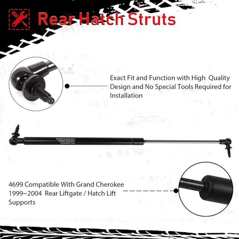 Rear Hatch Liftgate Tailgate Trunk Lift Supports Struts Shocks 6104 fit for Jeep Grand Cherokee 2005-2007,Pack of 2 in Saudi Arabia