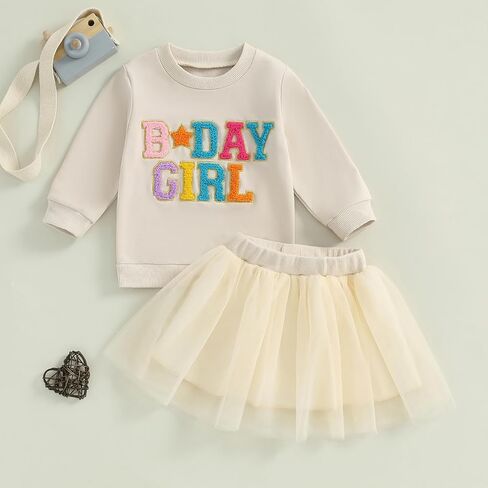 VISGOGO Baby Girls Sweatshirt Rompers Embroidery Lil Sis Big Sis Matching Skirts Outfit Toddler Bodysuits Fall Clothes in Kuwait