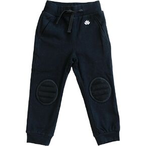 Viscose Baby Pants with Knee Pads, Soft Toddler Pants for Boys & Girls, Baby Boy Pants & Baby Girl Pants 12M-4T (Black, 4T)