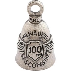Guardian Bell 100th Anniversary Good Luck Bell w/Keyring & Black Velvet Gift Bag | Motorcycle Bell | Lead-Free Pewter | Good Luck Gift to Friends & Family | Bike Bell | Made in USA