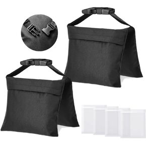 3 Packs Sand Bags for Weight with 6 PE Bags, Heavy Duty Sand Bags for Soccer Rebounder Board, Baseball Bases, Soccer Goals, Golf Nets, Football Nets, More Sandbags 2/4/6/8/14 Packs to Choose.