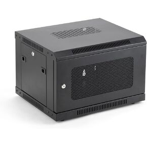 On-Stage RKD1200 12U Wall-Mount Knock-Down Rack(Enclosed Steel Cabinet for Rack-Mount Components, Portable, Mountable,Vented, Lockable Doors, Port Knockouts, Casters, Rubber Feet, Flat Packed, Black)