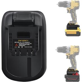 URUN for dewalt&for Milwaukee 18V Battery to for Milwaukee 12V Tool Adapter,Replacement for Milwaukee M12 Battery 48-11-2410 48-11-2411 48-11-2420 Compatible with Milwaukee M12 Cordless Power Tools