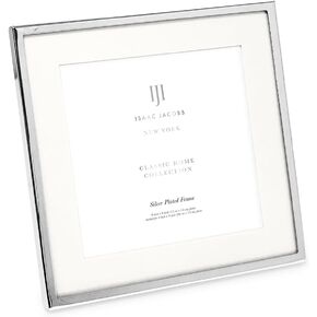 Isaac Jacobs 6x8 (Matted 4x6) Black Metal Picture Frame, Classic Metal Photo Frame Made For Tabletop & Hanging Display, Home and Office Décor, Photo Gallery and Wall Art (6x8 (Matted 4x6), Black)