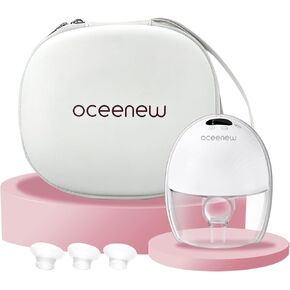 Hands Free Breast Pump Wearable, Strong Suction, Leak Design, Touch Control, 3 Modes & 9 Levels, Double Portable Electric Breast Pump with 24mm Shield and Flanges of 17/19/21mm,2 Pack
