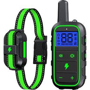 Dog Training Collar Electric Dog Shock Collar with 4 Training Modes and Waterproof Rechargeable Remote Range 3300Ft for Large Medium Small Dogs (Blue)