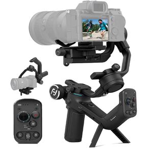 FeiyuTech SCORP Mini-2 3-Axis Mirorrless Camera Gimbal Stabilizer,Built-in AI Tracker,Native Vertical Shooting,Bluetooth/Cable Shutter Control,for Canon/Sony/Panasonic/Nikon/Fujifilm/Gopro/Cellphone