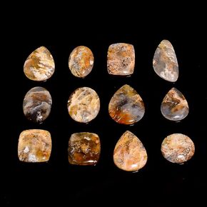 GEMKORA™ 4pcs, 100 carats, Natural Rare Blue Sheen Labradorite Gemstone Cabochons Lot for Jewelry Making, Loose Crystals Supply, DIY, Wire Wrapping, Healing Stones, Wholesale Bulk Gemstone, High Grade
