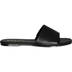 City Chic Women's Apparel Women's Wide FIT Plus Size Vera Slide Sandal, Black, 12