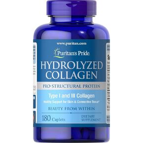 Puritan's Pride Hydrolyzed Collagen 1000 mg-180 Caplets (2 Pack)