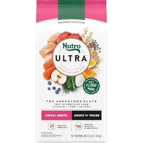 Nutro Ultra Adult Small Breed Dry Dog Food, Chicken, Lamb and Salmon Protein Trio, 12 lb. Bag