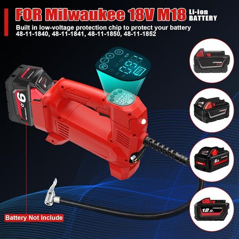 Tire Inflator for DEWALT 20V 60V MAX Battery, Portable Air Compressor Auto Tire Pump with Digital Pressure Gauge 150PSI for Car, Truck, Bikes, Ball (Tool Only, NO Battery) in Kuwait