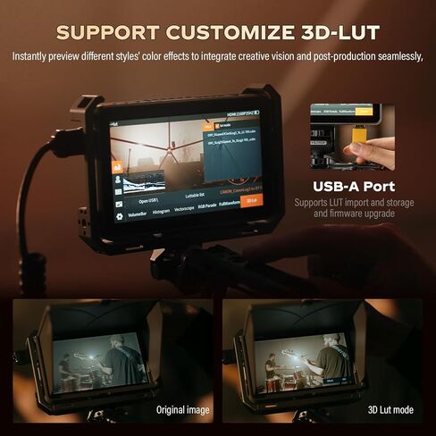 VILTROX DC-V1 شاشة 5.5 بوصة 4K شاشة لمس كاميرا فيديو HDMI داخل/خارج كاميرا مراقبة ميدانية مع بطارية DSLR مراقب لسوني كانون نيكون 400nits 3D LUT 160 درجة عرض واسع 1920X1080 HD in Saudi Arabia