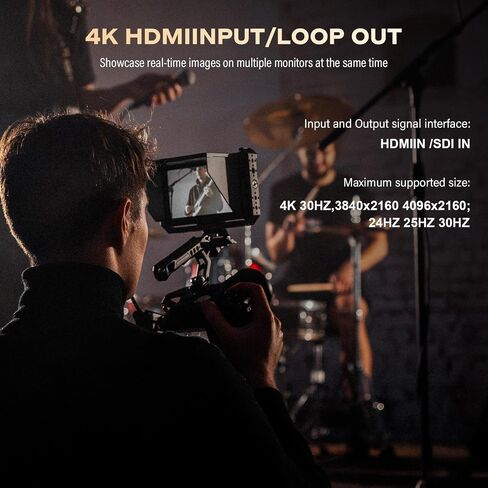 VILTROX DC-V1 شاشة 5.5 بوصة 4K شاشة لمس كاميرا فيديو HDMI داخل/خارج كاميرا مراقبة ميدانية مع بطارية DSLR مراقب لسوني كانون نيكون 400nits 3D LUT 160 درجة عرض واسع 1920X1080 HD in Saudi Arabia