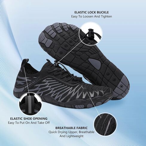 SIOSNETA Hike Barefoot Shoes for Women Men, Breathable Non-Slip Athletic Footwear, Wide Toe Water Shoes for Hiking, Non-Slip Neuropathy Shoes for Women Men, Grounded Comfort wear in Saudi Arabia