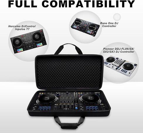 Hard Case Compatible with RANE ONE/Pioneer DDJ-SX/SX2/SX3 DJ Set and DJ Controller - Storage Carrying Bag Black in Saudi Arabia