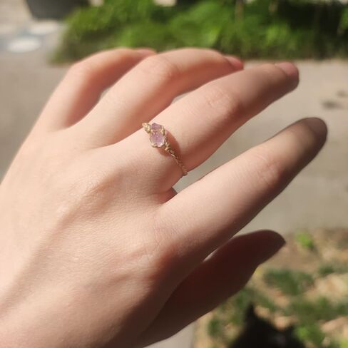Handmade Healing Quartz Crystal Rings, Adjustable Hand-woven Raw Crystal Stone (3-6mm) Rings (Turquoise Moroxite) in Saudi Arabia