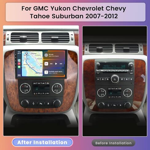 لجي إم سي يوكون شيفروليه تشيفي تاهو سوبربان 2007-2012 ستيريو سيارة أندرويد مع Carplay Android Auto 2+64G 9 بوصة شاشة لمس راديو GPS ملاحة واي فاي SWC RCA HiFi كاميرا احتياطية ميكروفون in Saudi Arabia