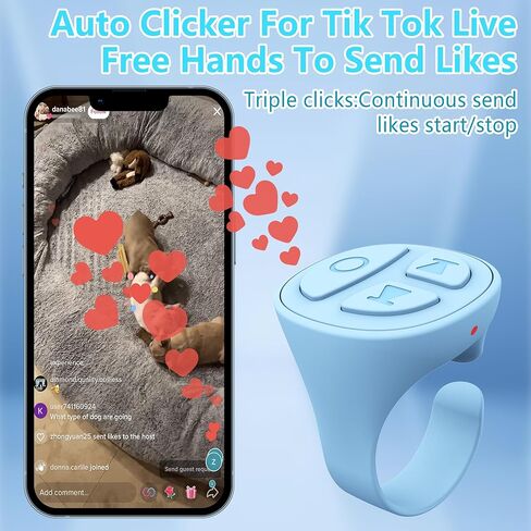 TikTok Scrolling Ring، كاميرا بلوتوث، جهاز التحكم عن بعد، مصراع التمرير، حلقة النقر التلقائي لحلقة التمرير Live TIK Tok لهاتف iPhone Android (أسود الجرافيت) in Saudi Arabia