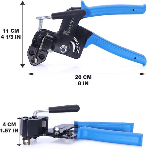 Metal Zip Ties Tool, Stainless Steel Cable Tie Gun, Use for Cutting and Fastening up to 12mm Width Heavy Duty Metal Zip Tie. Used to Repair Fences, Pipes, Chain Links, Head Wrap. in Saudi Arabia