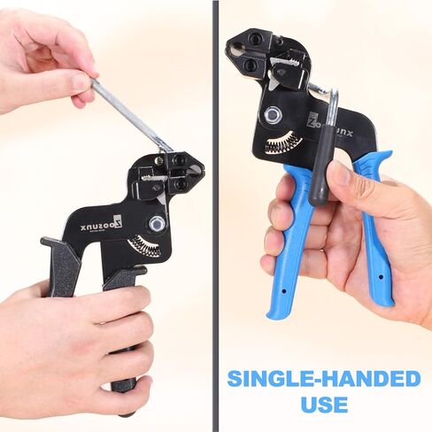 Metal Zip Ties Tool, Stainless Steel Cable Tie Gun, Use for Cutting and Fastening up to 12mm Width Heavy Duty Metal Zip Tie. Used to Repair Fences, Pipes, Chain Links, Head Wrap. in Saudi Arabia