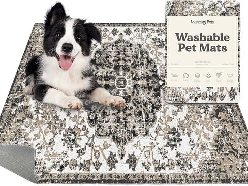 Lovewag Washable Pee Pads for Dogs | 2PCS 36" x 48" Anti Slip Reusable Pee Pads | Super Absorbent and Waterproof Puppy Pee Pads | Leak-Proof & Odor Control Dog Training Pad - Caramel Creme in Saudi Arabia