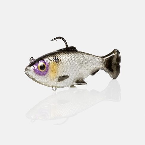 Savage Gear Pulse Tail Baitfish RTF Fishing Bait, 3/8 oz, White, Realistic Contours & Movement, Durable Construction, Heavy-Duty Fishing Hook, Built-in Rattle in Saudi Arabia