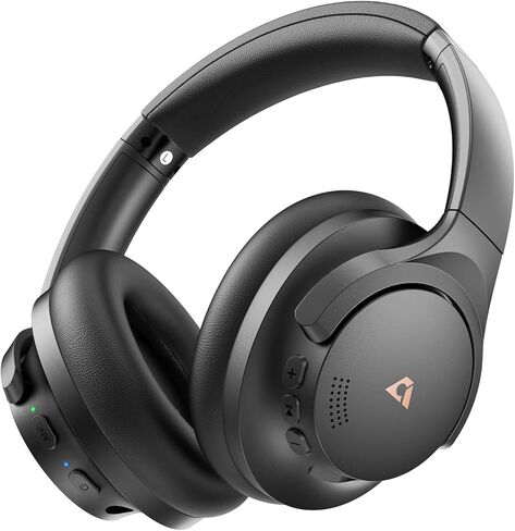 1Mii Hybrid Active Noise Cancelling Headphones for Airplane Travel, Wireless and Wired ANC Headphones, LDAC Hi-Res Audio, 5 Mics Clear Call, 75Hrs Playtime Over Ear Bluetooth 5.3 Headset for Adults in Kuwait