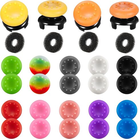 ملحقات وحدة التحكم مقابض عصا التحكم لأجهزة إكس بوكس، زوجان من العصا العالية، 20 قطعة من موسعات مقابض عصا التحكم و4 قطع ملحقات حلقات دقيقة لجهاز تحكم إكس بوكس ​​وان/السلسلة X - لون مختلط 1 in Kuwait