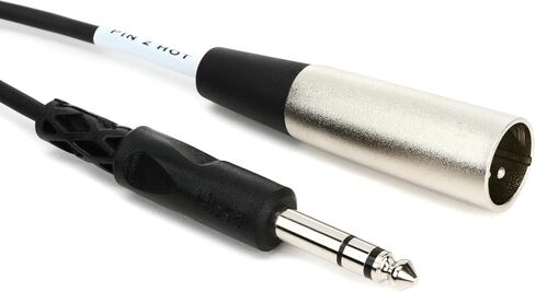 كابل توصيل متوازن من Hosa STX-110M 1/4 بوصة TRS إلى XLR3M، 10 أقدام in Saudi Arabia