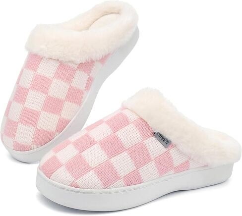 UBFEN Mens Womens Slippers Classic Plaid Winter Warm with Memory Foam Fluffy House Shoes Platform Indoor Bedroom in Saudi Arabia