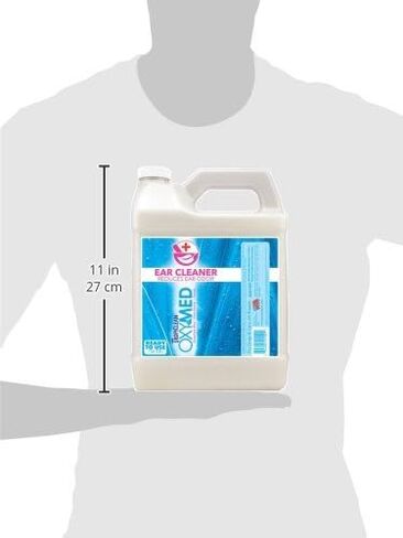 TropiClean Oxymed Cat & Dog Ear Cleaner Solution | Care Solution for Pet Ears | Suitable for Dogs & Cats | 1 Gallon in Kuwait