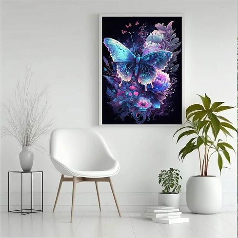 Ksxistiyt Diamond Art Painting Kits for Adults, Flower Women Full Drill Diamond Dots Paintings for Beginners, Round 5D Paint with Diamonds Pictures Gem Art Painting Kits DIY Crafts Kits 12x16inch in Saudi Arabia