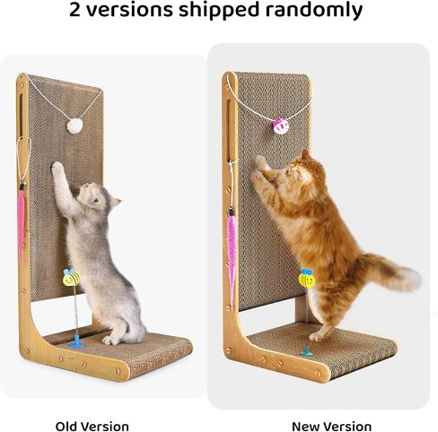 X-Large Cat Scratch Box, Cardboard Cat Scratcher Bed with 4 Pcs Refillable Scratch Pad for Indoor Cats and Kitten in Saudi Arabia