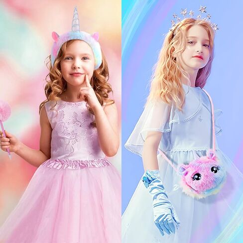 Unicorn Toys for Girls Kids Toys 5 6 7 8 9 10+ Years Old, Kids Unicorn Gifts with Glowing Blanket/ Water Bottle/ Eye Mask/Headband/Crossbody Bag/Sunglass/12PCS Birthday Gift Toys for Girls 6-10+ in Saudi Arabia