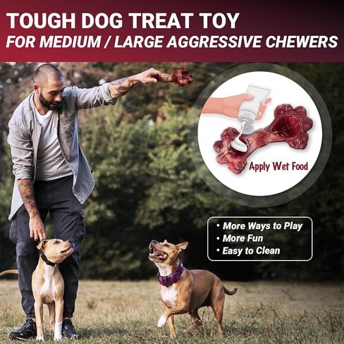 Indestructible Dog Chew Toy for Aggressive Chewers, Extreme Tough Nylon Dog Chew Toys for Large Dogs, Durable Dog Bone Toy for Medium/Large Breeds, Teething & Keep Dog Busy in Saudi Arabia