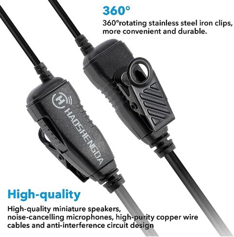 HAOSHENGDA Motorola XPR 3500e Earpiece with Mic Compatible with Motorola Radios XPR 3300, XPR 3500, XPR3300e, XPR3500e, XPR 3000e Acoustic Tube Headset with PTT Mic in Saudi Arabia