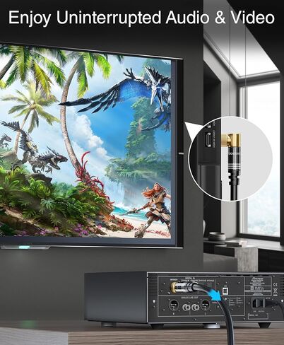 BlueRigger 2-Way Coaxial Cable Splitter (RG6 Compatible, F-type, 2.3GHZ 5-2300MHz) Digital Signal Female Coax Splitter - Works with Satellite, Antenna, HDTV, Amplifier, CATV Cable TV in Kuwait