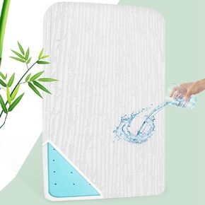 Pack and Play Mattress Pad 38" x 26" for Playard Bedding, Waterproof Bamboo Viscose Dual Sided Soft & Firm Pack n Play Mattress, Playpen Mattress with Non-Slip Removable Cover