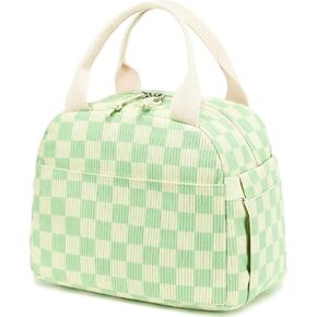 Bluboon Lunch Bag for Women Men Cute Corduroy Lunch Tote Bags Reusable Insulated Lunch Box Large Capacity Reusable Insulated Cooler for Work Picnic or Travel