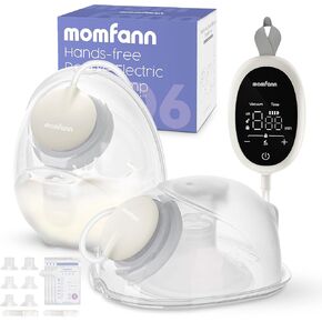 Hands-Free Breast Pump, Hidden Electric Breast Pump with 3 Modes 9 Levels, Comfort and Sealing Flange, Ultra-Quiet Portable Breast Pump Effiently, Cream White