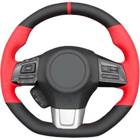 MEWANT Hand Stitch Alcantara Steering Wheel Cover for Subaru WRX (STI) 2015-2019 / Levorg 2015-2019 Steering Wheel Wrap