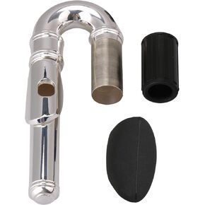 BQLZR Silver Flute Curved Head Joint With Thumb Rest Cushion Pack of 2 Inner Diameter 20mm/0.78"