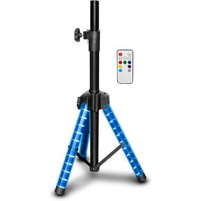 Audiobox STA-10 Heavy-Duty Speaker Stand with LED Lights – Adjustable Height, 110 lbs Capacity, Steel Alloy Build, Perfect for Events, Parties, and Professional Audio Setups