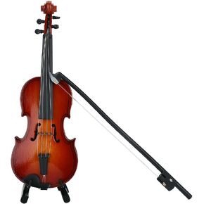 Mini Musical Instrument Model, Wooden Mini Violin Model Display Musical Ornament Craft Home Office Decor Birthday Graduation Ceremony, Birthday and other